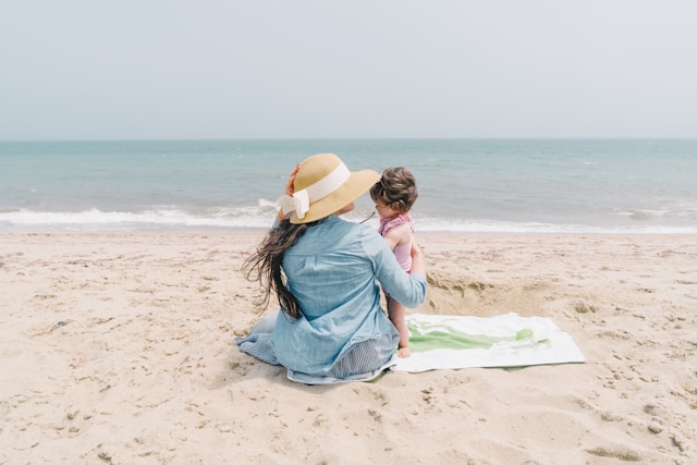 famille a la plage